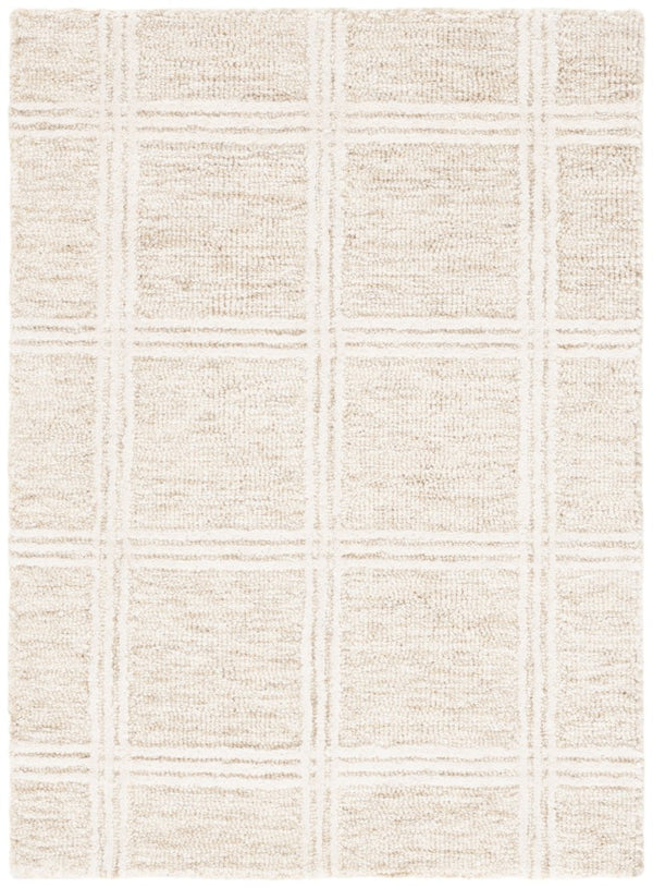 Safavieh Pine Hand Tufted Wool Geometric Accent Rug Artisan Crafted for Entryway or Bedside Sage Ivory PNE103W-2
