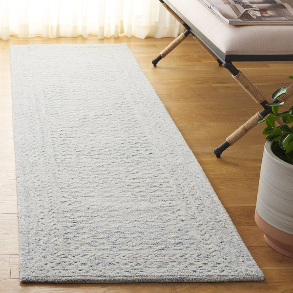 Safavieh Pine Exquisite Hand-tufted Rug – Elegant Wool & Cotton Blend For A Stylish Home Décor Upgrade Light Blue ,Ivory Wool & Cotton Pne104l-8