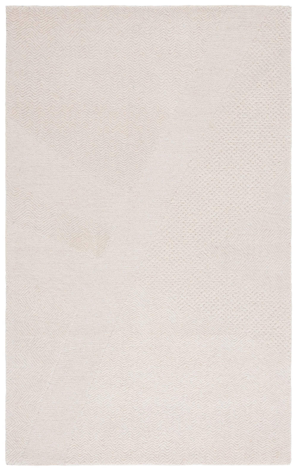 Safavieh Pine Hand-tufted Ivory Wool & Cotton Area Rug, 8x10 Ft Chevron Pattern For Timeless Elegance Ivory Wool & Cotton Pne108a-8