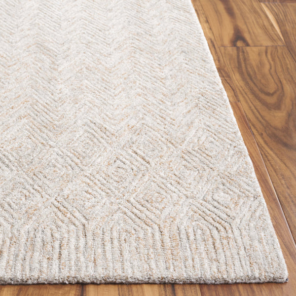 Safavieh Pine Hand-tufted Wool And Cotton Runner Rug – Elegant Diamond Chevron Design For Timeless Decor Rust ,Light Grey Wool & Cotton Pne110p-6r