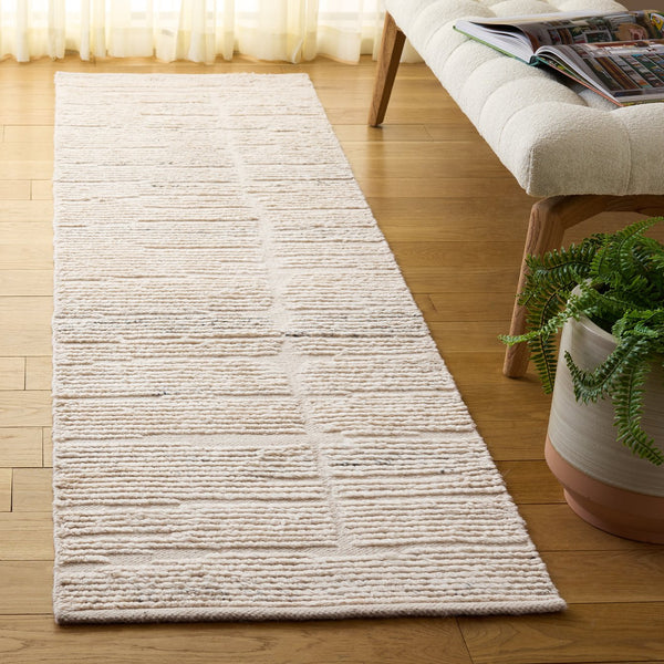 Safavieh Pine Hand Woven Wool Runner Rug – Timeless Elegance For Hallways, Luxurious Comfort & Durability Ivory ,Light Grey Wool Pile Pne112a-28