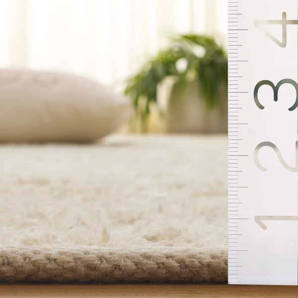Safavieh Pine Wool Area Rug – Hand-woven Elegance For Your Home, Natural Texture And Timeless Style, 3x5 Ft Ivory ,Light Grey Wool Pile Pne112a-3