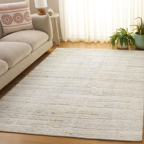 Safavieh Pine Wool Area Rug – Hand-woven Elegance For Your Home, Natural Texture And Timeless Style, 3x5 Ft Ivory ,Light Grey Wool Pile Pne112a-3