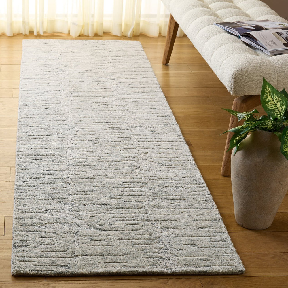 Safavieh Pine Hand-tufted Wool Runner Rug – Elegant Artisan Craftsmanship For Stylish Hallways & Spaces Grey Wool Pile Pne113f-28