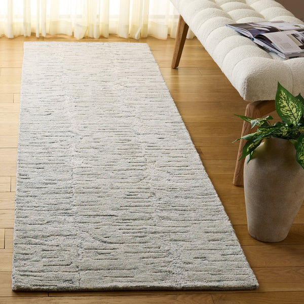 Safavieh Pine Hand-tufted Wool Runner Rug – Elegant Artisan Craftsmanship For Stylish Hallways & Spaces Grey Wool Pile Pne113f-28