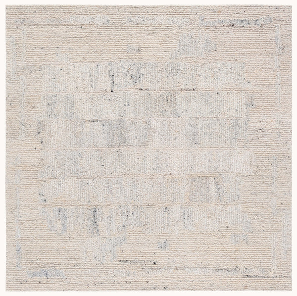 Safavieh Pine Hand Tufted Wool Runner Rug - Timeless Elegance For Hallways And Entryways, Luxurious Texture Beige ,Grey Hand Spun Wool Pile Pne114b-6sq