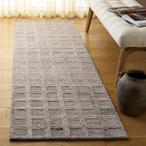 Safavieh Pine Hand-tufted Runner Rug - Luxurious Wool Pile For Hallways, Stairs & Elegant Home Decor Taupe Hand Spun Wool Pile Pne115e-28