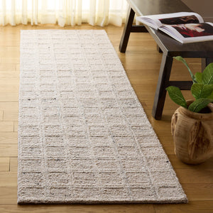 Safavieh Pine Hand-tufted Runner Rug - Luxurious Wool Pile For Hallways, Stairs & Elegant Home Decor Grey Hand Spun Wool Pile Pne115f-28