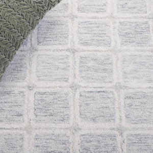 Safavieh Pine Modern Handcrafted Area Rug - Elegant Artisanal Design In Soft Wool For Cozy Home Decor Grey ,Ivory Wool Pile Pne117f-3
