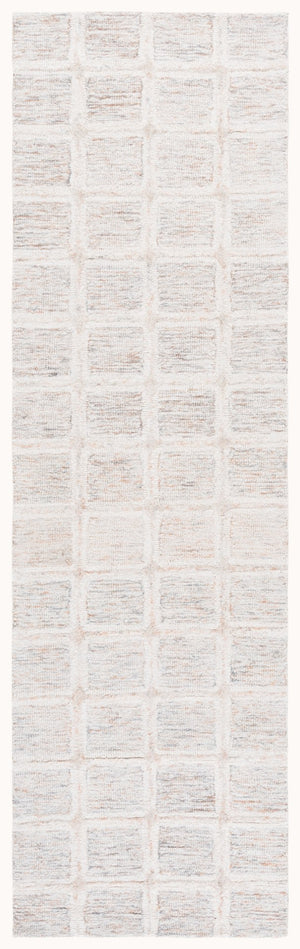 Safavieh Pine Modern Handcrafted Area Rug - Elegant Artisanal Design In Soft Wool For Cozy Home Decor Rust ,Grey Wool Pile Pne117p-4