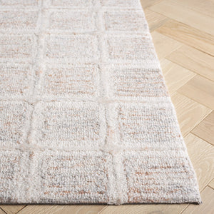 Safavieh Pine Modern Handcrafted Area Rug - Elegant Artisanal Design In Soft Wool For Cozy Home Decor Rust ,Grey Wool Pile Pne117p-4