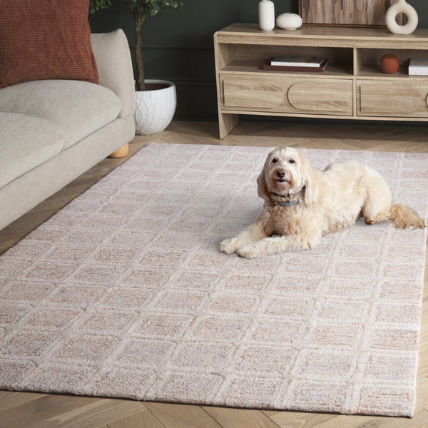 Safavieh Pine Modern Handcrafted Area Rug - Elegant Artisanal Design In Soft Wool For Cozy Home Decor Rust ,Grey Wool Pile Pne117p-4