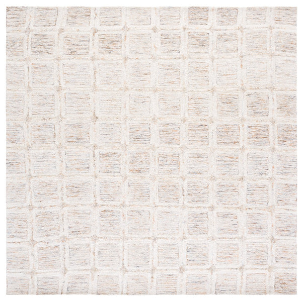 Safavieh Pine Modern Handcrafted Area Rug - Elegant Artisanal Design In Soft Wool For Cozy Home Decor Rust ,Grey Wool Pile Pne117p-4