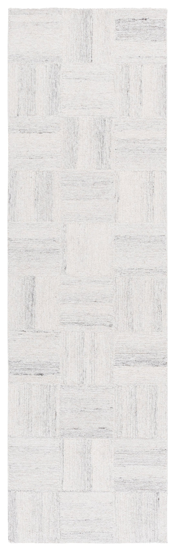 Safavieh Pine Handcrafted Wool Area Rug With Geometric Block Pattern – Elevate Your Living Space Today! Ivory ,Grey Wool Pile Pne201a-6sq