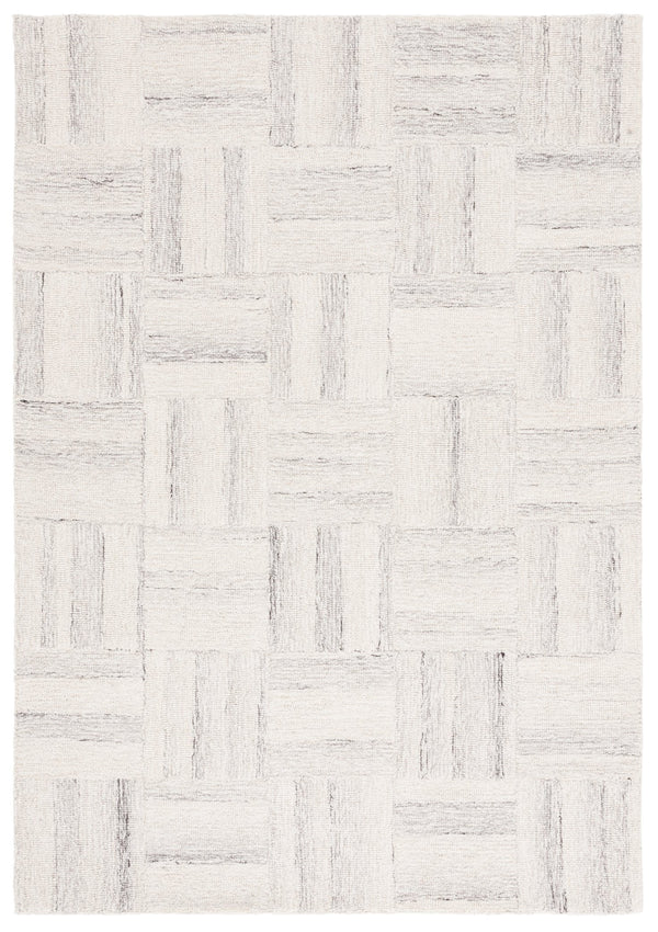Safavieh Pine Hand-tufted Wool Area Rug – Elegant Ivory Grey Design For Modern Living Spaces, 5' X 8' Ivory ,Grey Wool Pile Pne201a-5