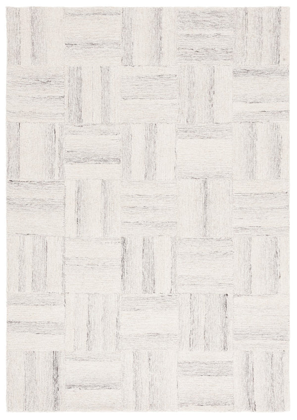 Safavieh Pine Luxurious Hand-tufted Wool Area Rug With Elegant Geometric Design - Perfect For Modern Interiors Ivory ,Grey Wool Pile Pne201a-6