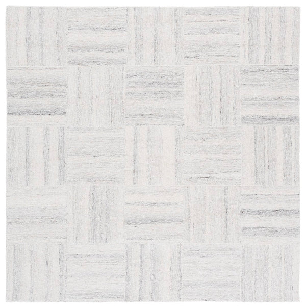 Safavieh Pine Luxurious Hand-tufted Wool Area Rug With Elegant Geometric Design - Perfect For Modern Interiors Ivory ,Grey Wool Pile Pne201a-6