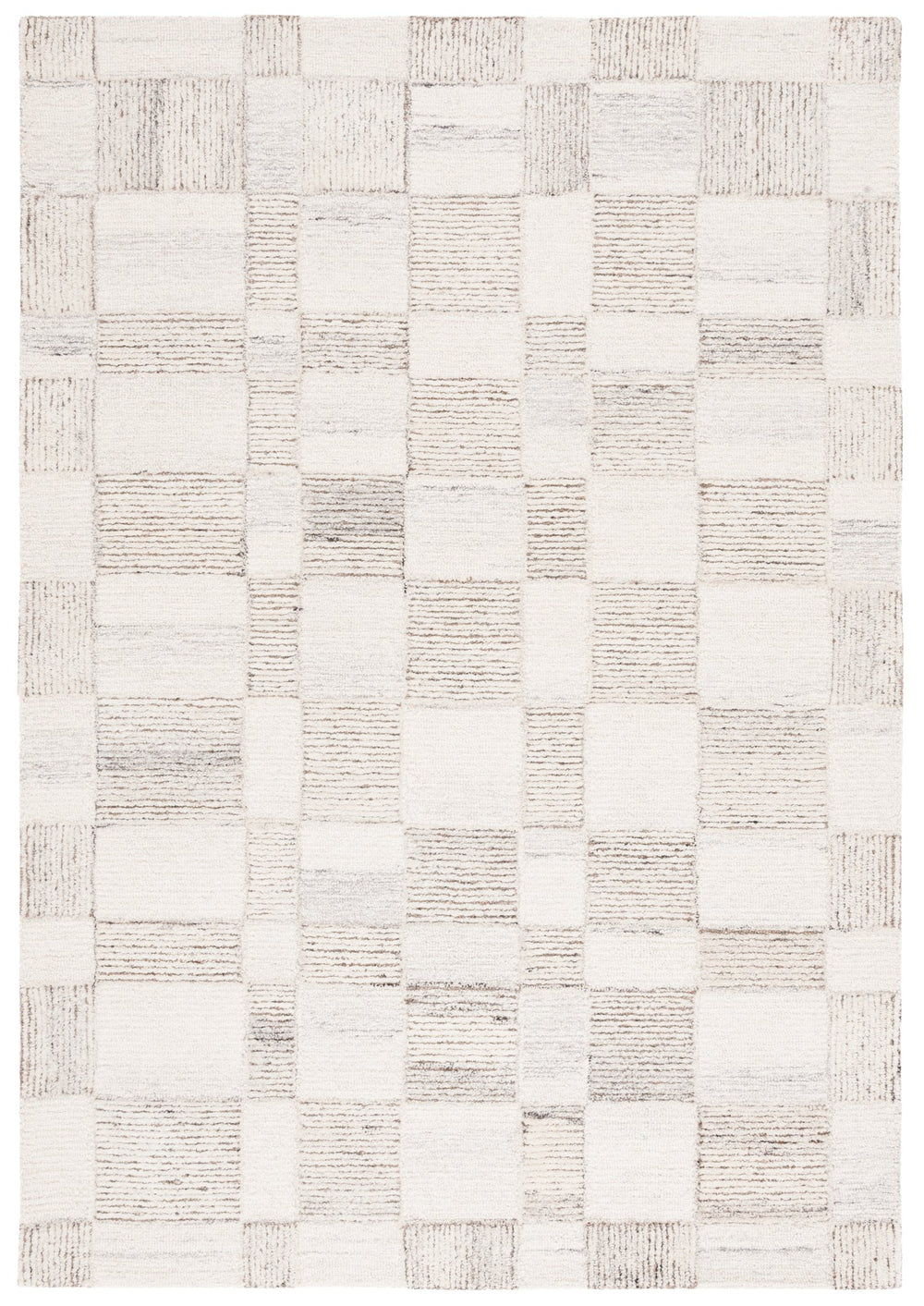 Safavieh Pine 202b Beige & Brown 5' X 8' Hand-tufted Wool Area Rug – Contemporary Elegance For Any Space Beige ,Brown Wool Pile Pne202b-5