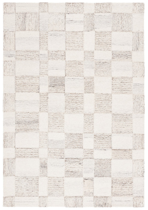 Safavieh Pine Hand-tufted Wool Area Rug - Modern Textured Design For Cozy, Stylish Home Décor Essentials Beige ,Brown Wool Pile Pne202b-6