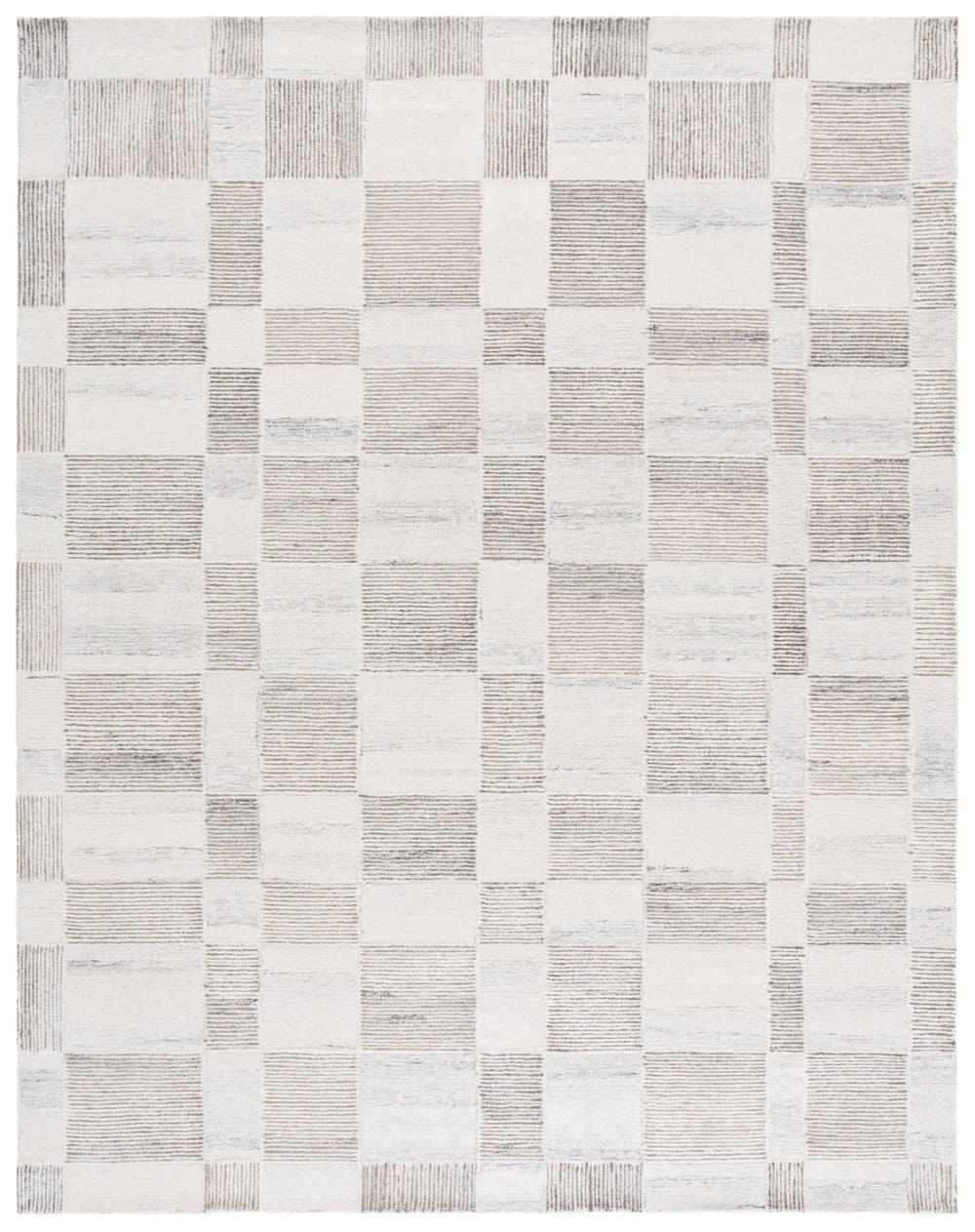 Safavieh Pine Hand-tufted Wool Area Rug - Modern Textured Design For Cozy, Stylish Home Décor Essentials Beige ,Brown Wool Pile Pne202b-6