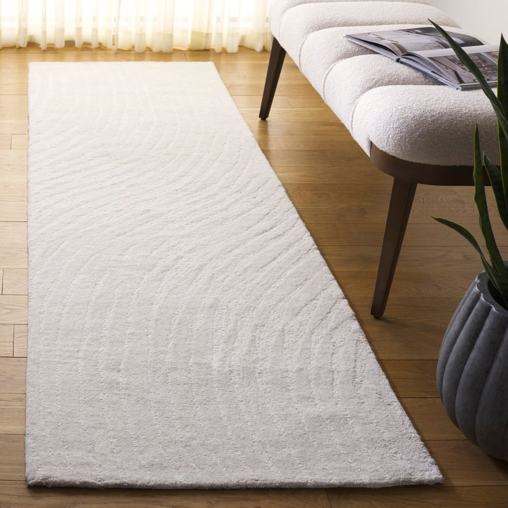 Safavieh Pine Elegant Hand-tufted Wool Area Rug – Luxurious Texture, Durable Craftsmanship & Contemporary Style Ivory Wool Pile Pne203a-4