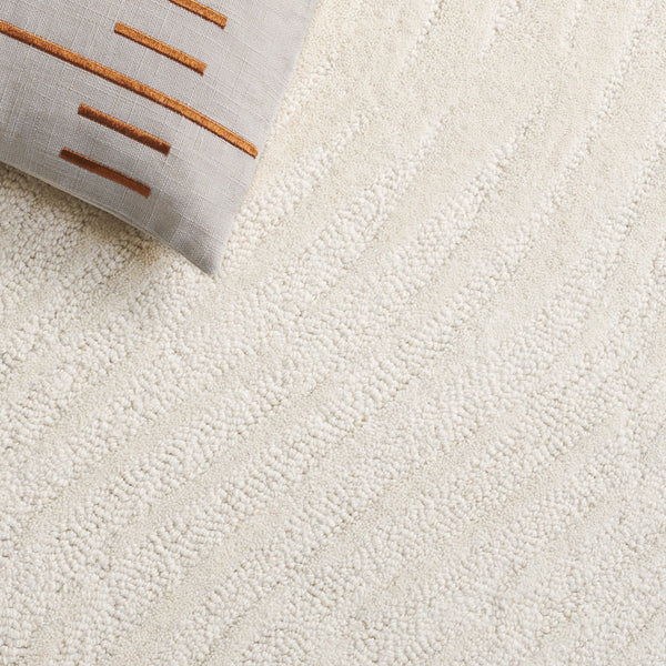 Safavieh Pine 203a Ivory Area Rug - Luxurious Hand-tufted 5' X 8' Medium Rectangle With Elegant Wavy Pattern Ivory Wool Pile Pne203a-5