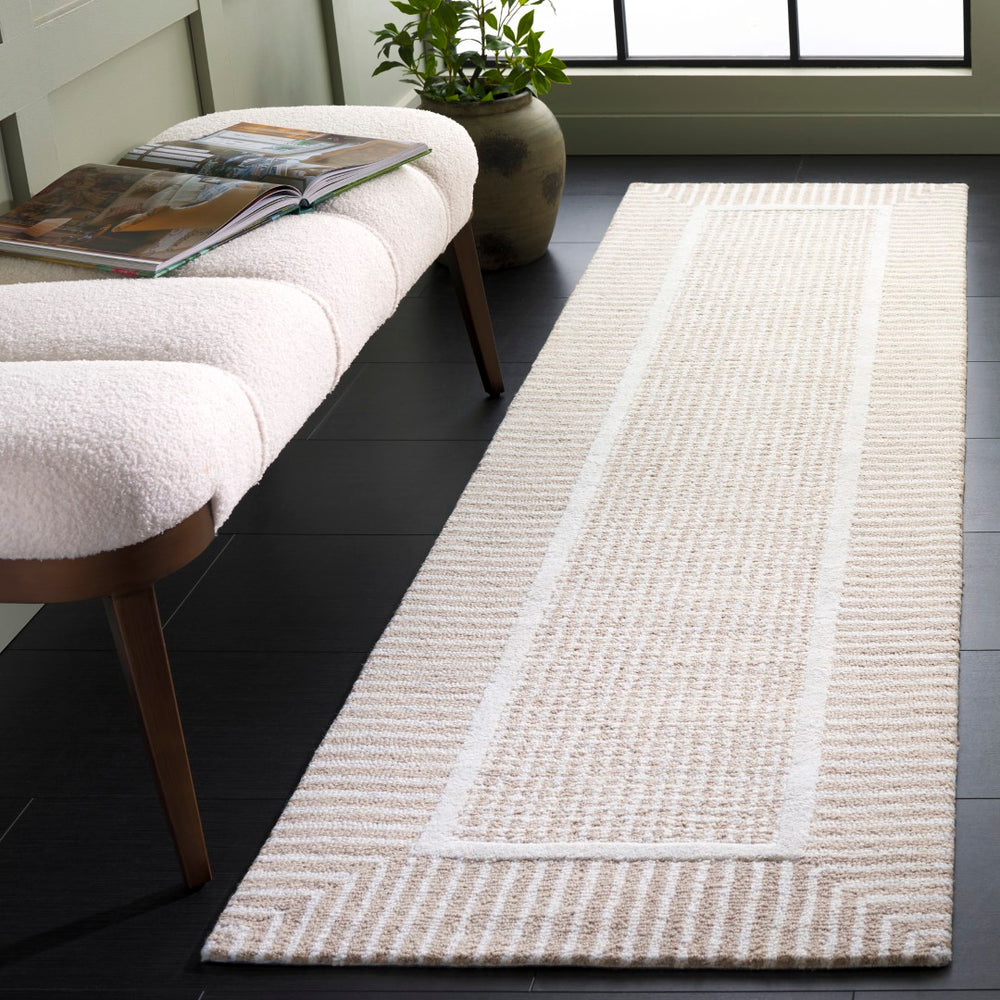 Safavieh Pine Modern Hand-tufted Area Rug In Elegant Shades For A Luxurious Touch To Your Living Space Beige ,Ivory Wool Pile Pne301b-4