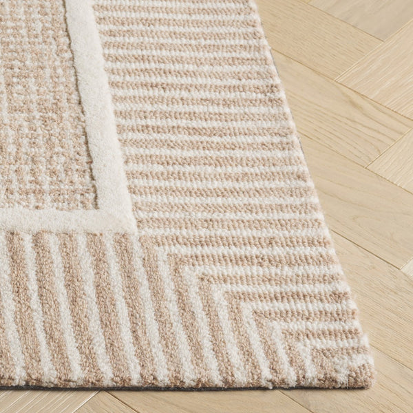 Safavieh Pine Modern Hand-tufted Area Rug In Elegant Shades For A Luxurious Touch To Your Living Space Beige ,Ivory Wool Pile Pne301b-4