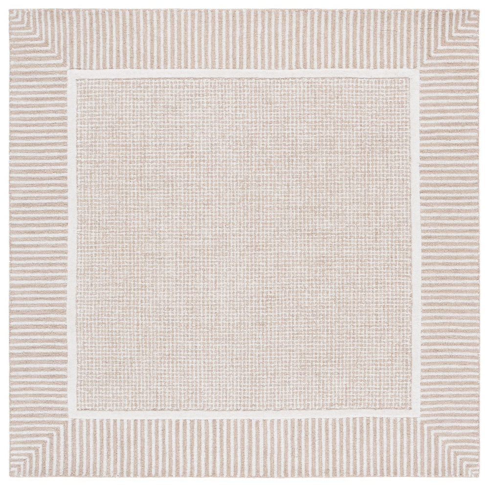 Safavieh Pine Hand-tufted Area Rug - Elevate Your Space With Modern Sophistication And Plush Comfort Beige ,Ivory Wool Pile Pne301b-6sq