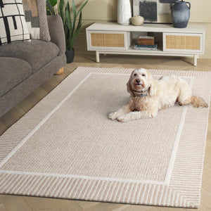 Safavieh Pine Hand-Tufted Wool Area Rug Neutral Ivory Palette Plush Pile Modern Living Room Beige 6'-0" x 9'-0" PNE301B-6