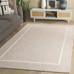 Safavieh Pine Hand-Tufted Wool Area Rug Neutral Ivory Palette Plush Pile Modern Living Room Beige 6'-0" x 9'-0" PNE301B-6