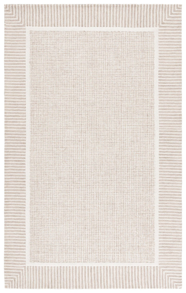 Safavieh Pine Hand-Tufted Wool Area Rug Neutral Ivory Palette Plush Pile Modern Living Room Beige 6'-0" x 9'-0" PNE301B-6