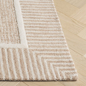 Safavieh Pine Hand-Tufted Wool Area Rug Neutral Ivory Palette Plush Pile Modern Living Room Beige 8'-0" x 10'-0" PNE301B-8