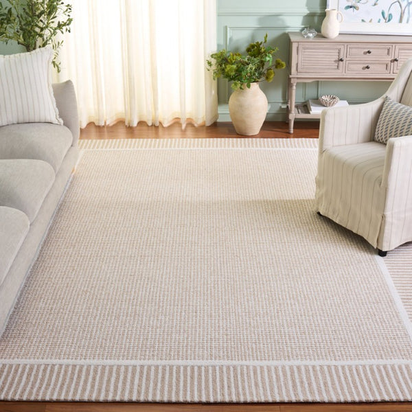 Safavieh Pine Hand-Tufted Wool Area Rug Neutral Ivory Palette Plush Pile Modern Living Room Beige 8'-0" x 10'-0" PNE301B-8