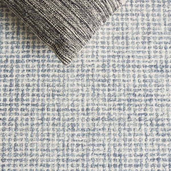 Safavieh Pine Hand-Tufted Wool Area Rug Neutral Ivory Palette Plush Pile Modern Living Room Blue 5'-0" x 8'-0" PNE301M-5
