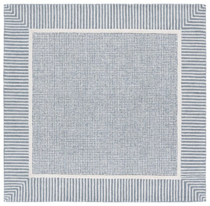 Safavieh Pine Hand-Tufted Wool Area Rug Neutral Ivory Palette Plush Pile Modern Living Room Blue 6'-0" x 6'-0" - A PNE301M-6R