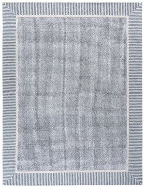Safavieh Pine Hand-Tufted Wool Area Rug Neutral Ivory Palette Plush Pile Modern Living Room Blue 8'-0" x 10'-0" PNE301M-8