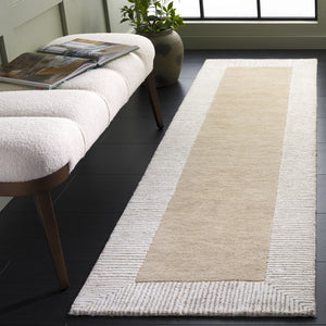 Safavieh Pine Hand-Tufted Dark Beige Ivory Wool Rug — Plush Low-Profile 3/8" Pile, Modern Timeless Style 5'-0" x 8'-0" PNE302B-5