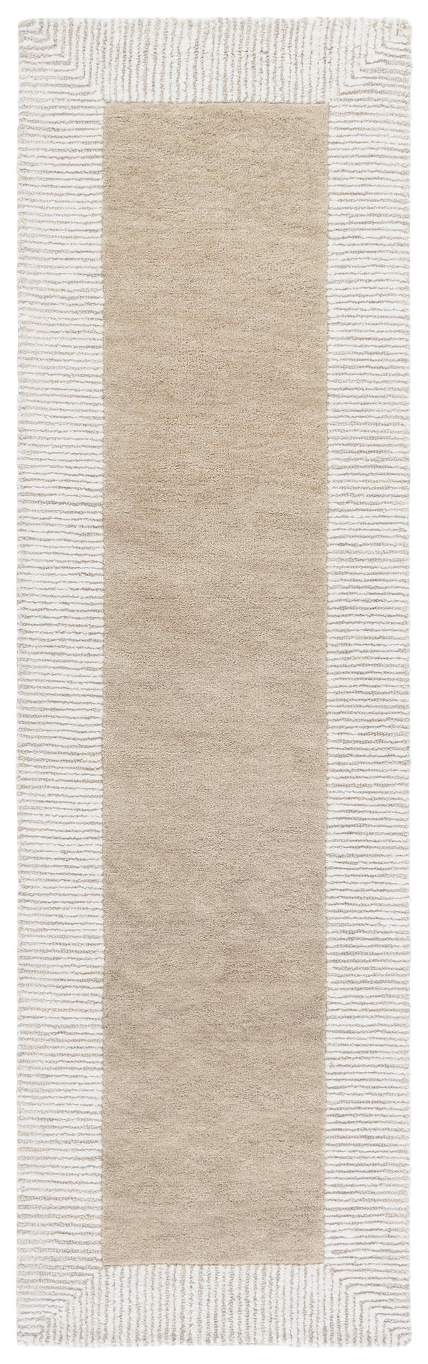 Safavieh Pine Hand-Tufted Dark Beige Ivory Wool Rug — Plush Low-Profile 3/8" Pile, Modern Timeless Style 5'-0" x 8'-0" PNE302B-5