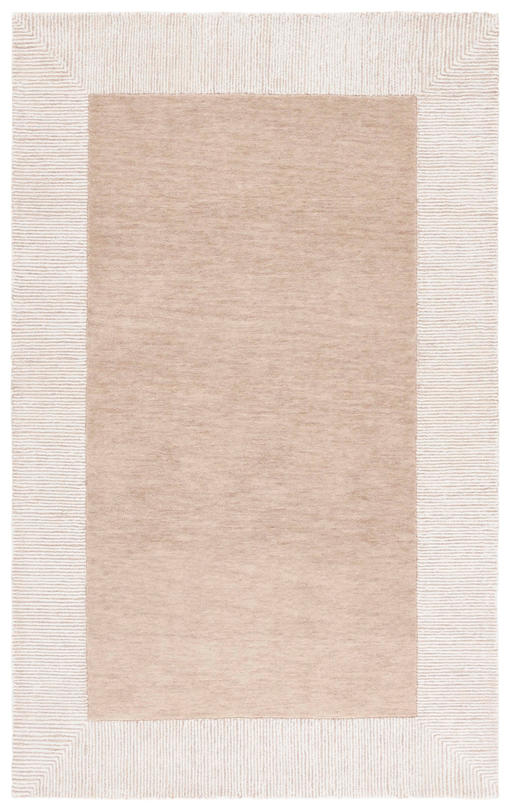 Safavieh Pine Hand-Tufted Dark Beige Ivory Wool Rug — Plush Low-Profile 3/8" Pile, Modern Timeless Style 5'-0" x 8'-0" PNE302B-5