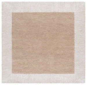 Safavieh Pine Hand-Tufted Wool Rug In Dark Beige & Ivory—Plush Low-Profile Texture, Durable Modern Accent 4'-0" x 6'-0" PNE302B-4
