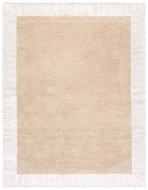 Safavieh Pine Hand-Tufted Dark Beige Ivory Wool Rug — Plush Low-Profile 3/8" Pile, Modern Timeless Style 5'-0" x 8'-0" PNE302B-5