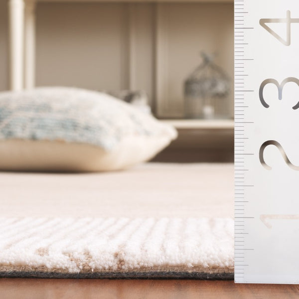 Safavieh Pine Hand Tufted Wool Area Rug Neutral Beige Ivory Plush Pile for Living Room PNE302B-8
