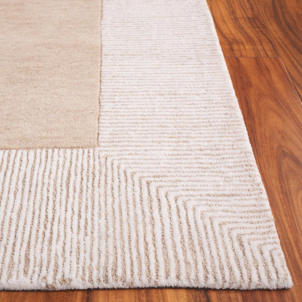 Safavieh Pine Hand Tufted Wool Area Rug Neutral Beige Ivory Plush Pile for Living Room PNE302B-8