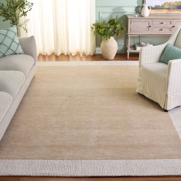 Safavieh Pine Hand Tufted Wool Area Rug Neutral Beige Ivory Plush Pile for Living Room PNE302B-8