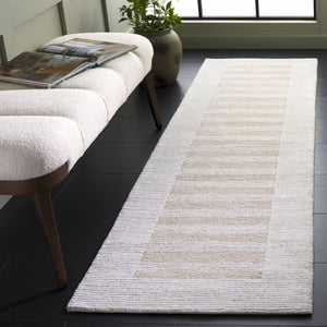 Safavieh Pine Hand Tufted Wool Runner Rug for Hallways with Ivory Tones and Cushioned Pile Beige 2'-3" x 8'-0" PNE304B-28