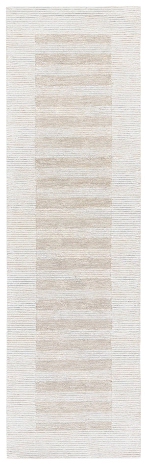 Safavieh Pine Hand-Tufted Wool Rug In Dark Beige & Ivory — Low-Profile Plush Pile, Artisanal Indian Craftsmanship 5'-0" x 8'-0" PNE304B-5