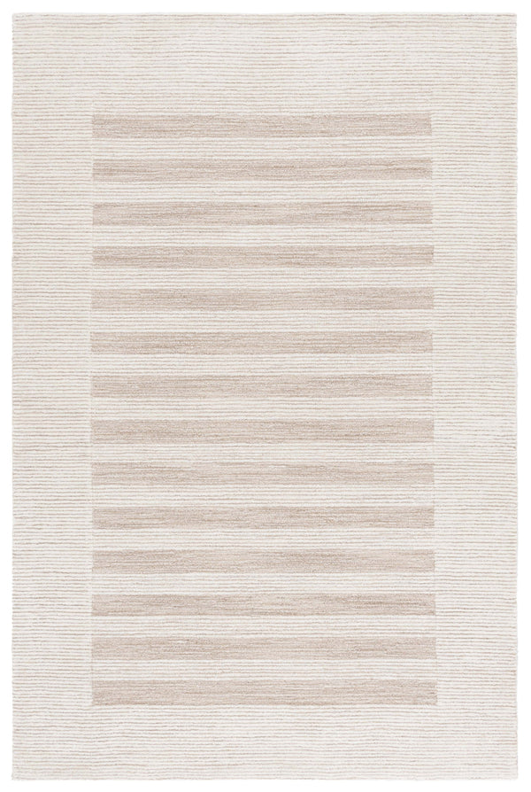 Safavieh Pine Hand-Tufted Wool Rug In Dark Beige & Ivory — Low-Profile Plush Pile, Artisanal Indian Craftsmanship 5'-0" x 8'-0" PNE304B-5