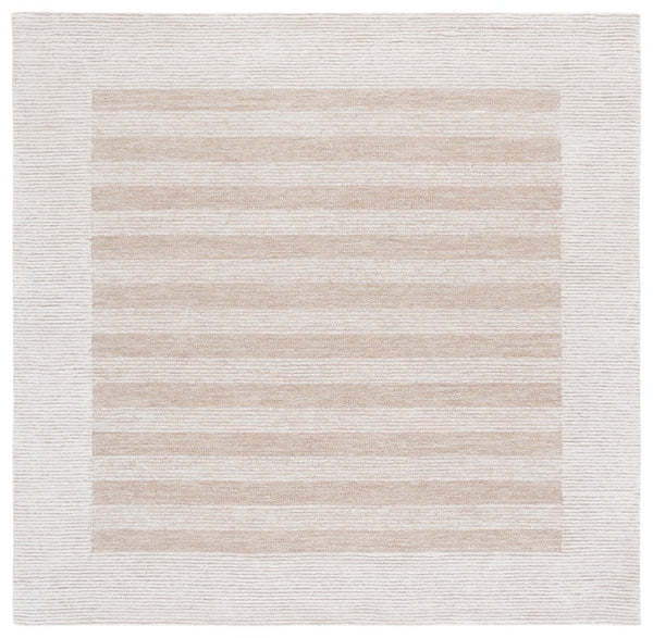 Safavieh Pine Hand Tufted Wool Runner Rug for Hallways with Ivory Tones and Cushioned Pile Beige 6'-0" x 6'-0" - B PNE304B-6SQ