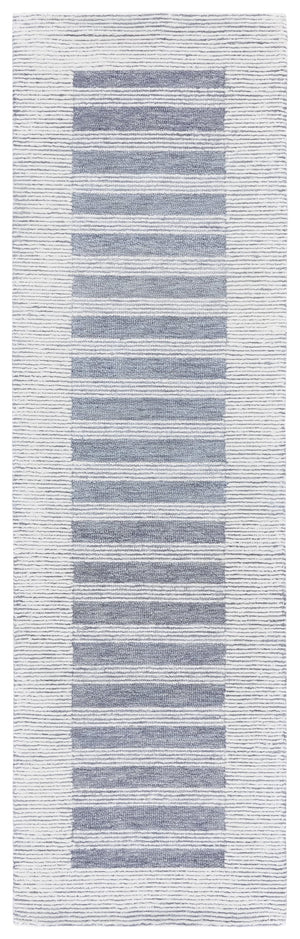 Safavieh Pine Elegant Hand-tufted Wool Runner Rug - Chic Contemporary Design For Luxurious Home Decor Blue ,Ivory Wool Pile Pne304m-28